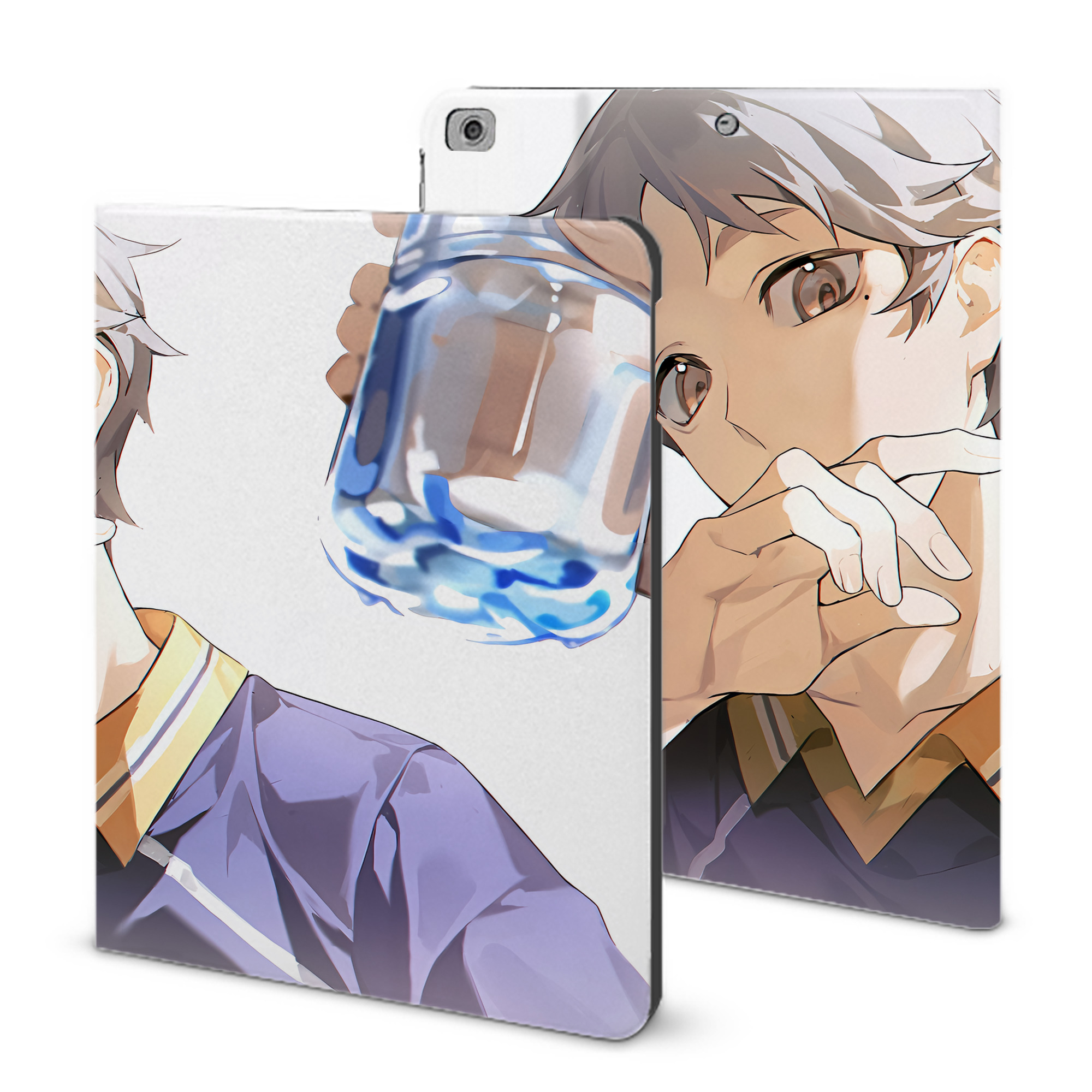 （画像用） ハイキュー!! Haikyu!! IPad ケース ブック型 PUレザー TPU 耐衝撃 軽量 薄型 ペン収納なし 全面保護 IPad 各モデル対応